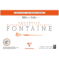 Альбом для акварели, 20л., 26*36, на склейке Clairefontaine "Fontaine Grain satin?", 300г/м2, горяч. пресс, сатин