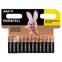 Батарейка Duracell Basic AAA (LR03) алкалиновая, 12BL
