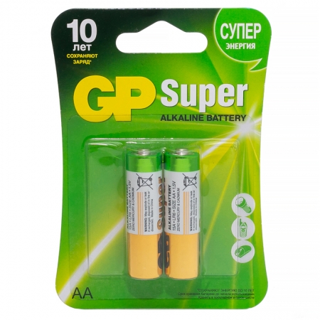 Батарейка LR06 GP Super Alkaline 15A CR2