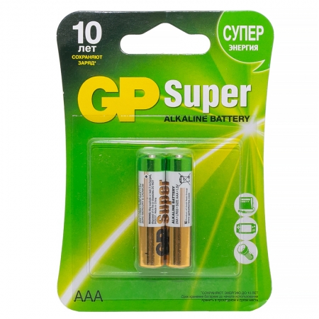 Батарейка LR03 GP Super Alkaline 24A BC2