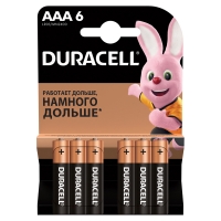 Батарейка Duracell Basic AAA (LR03) алкалиновая, 6BL