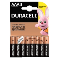 Батарейка Duracell Basic AAA (LR03) алкалиновая, 8BL
