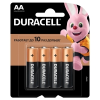 Батарейка Duracell Basic AA (LR06) алкалиновая, 4BL