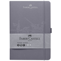Бизнес-блокнот А5, 194л., Faber-Castell, матовая ламинация, тиснение ВД-лаком, цвет бархатный серый