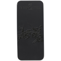 Футляр подарочный дизайнерский Faber-Castell для ручек, с откидной крышкой, черный корпус, металлическая коробка