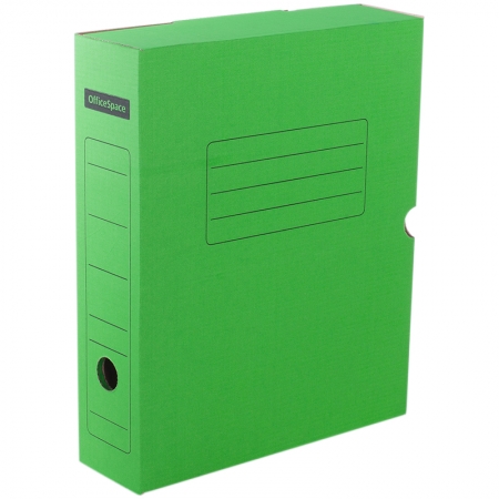 Короб архивный с клапаном, микрогофрокартон, 75мм, зеленый