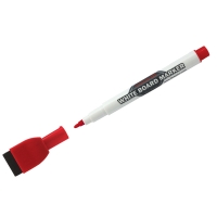 Маркер для белых досок Line Plus "MiniMax-820" красный, пулевидный, 2мм, с магнитом и губкой