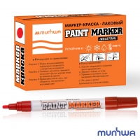 Маркер-краска MunHwa «Industrial»  красный, 4мм, нитро-основа, для промышленного применения 