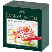 Набор капиллярных ручек Faber-Castell "Pitt Artist Pen Brush" ассорти, 48шт., студийная коробка