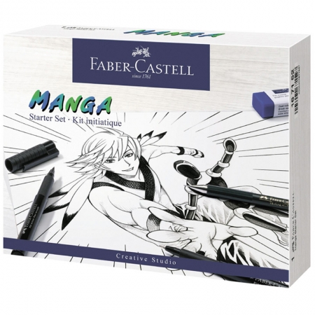 Набор графических материалов Faber-Castell "Manga Starter Set" с манекеном, 9 предметов