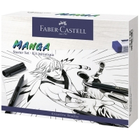 Набор графических материалов Faber-Castell "Pitt Artist Pens Manga Starter Set" с манекеном, 9 предметов