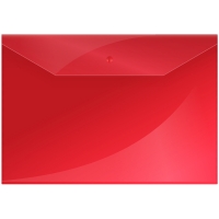 Папка-конверт на кнопке OfficeSpace А4, 150мкм, красная