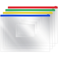 Папка-конверт на молнии OfficeSpace, А5, 120мкм, прозрачная