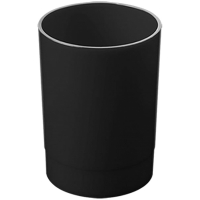 Подставка-стакан СТАММ "Офис", пластик, круглый, черный