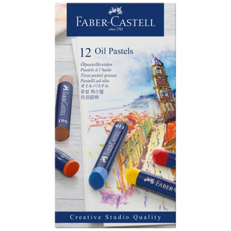 Пастель масляная Faber-Castell "Oil Pastels", 12 цветов, картон. упак.