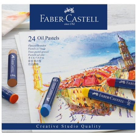 Пастель масляная Faber-Castell "Oil Pastels", 24 цвета, картон. упак.