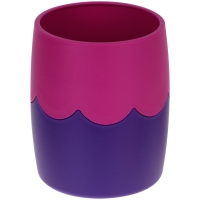 Подставка-стакан СТАММ, пластик, круглый, двухцветный фиолетовый-сиреневый