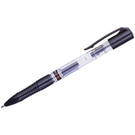 Ручка гелевая автоматическая черная, 0,7мм