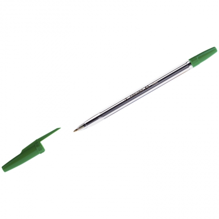 Ручка шариковая "Corvina 51", зеленая, 1мм, прозрачный корпус
