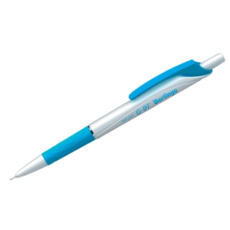 Ручка шариковая автоматическая "G-07", синяя, 0,7мм, грип