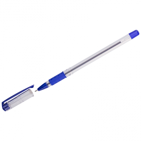 Ручка шариковая "School", синяя, 1мм, грип, на масляной основе
