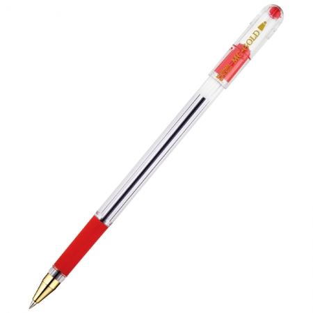 Ручка шариковая "MC Gold", красная, 0,5мм, грип, штрих-код