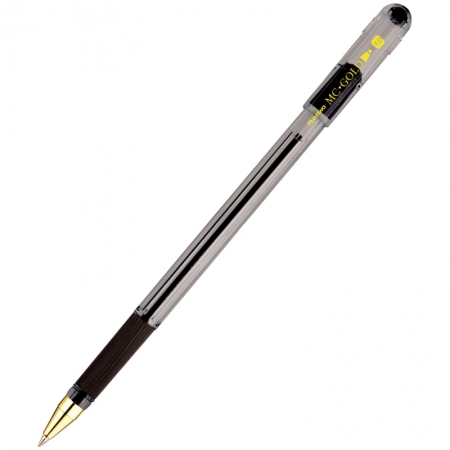 Ручка шариковая "MC Gold", черная, 1мм, грип, штрих-код