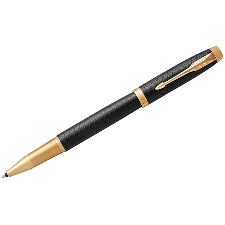 Ручка-роллер "IM Premium Black/Gold GT" черная, 0,8мм, подар.уп.
