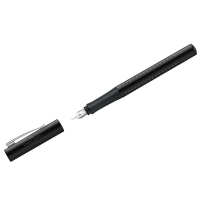 Ручка перьевая Faber-Castell "Grip 2010" синяя, М=0,75мм, трехгран., черн. корпус