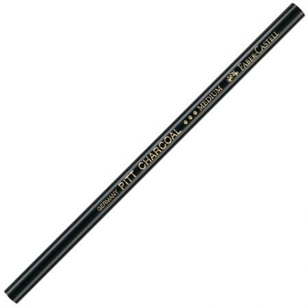 Угольный карандаш Faber-Castell "Pitt", средний, прессованный