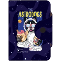 Визитница карманная OfficeSpace "Astrodogs", 10 карманов, 75*110мм, ПВХ